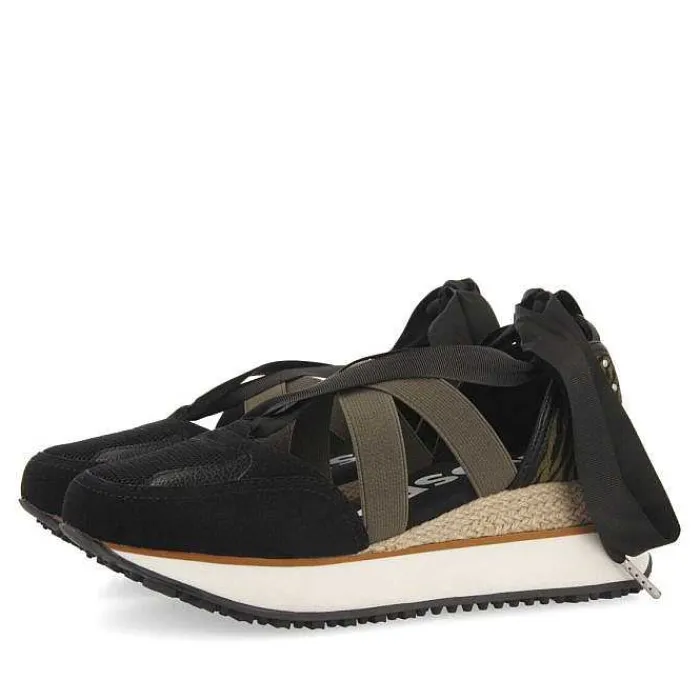 Gioseppo Sandalias Deportivas<Sneakers Negras Estilo Alpargata Para Mujer Settala