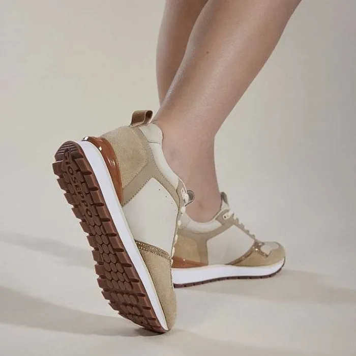 Gioseppo Zapatillas De Deporte De Cuña<Sneakers Nude Detalle Pedreria Y Cuña Interior Para Mujer Debary