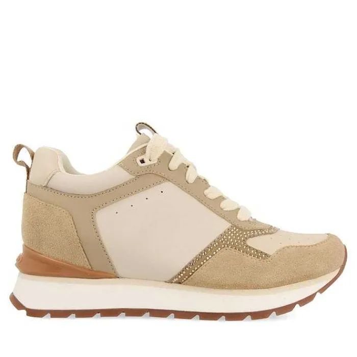 Gioseppo Zapatillas De Deporte De Cuña<Sneakers Nude Detalle Pedreria Y Cuña Interior Para Mujer Debary