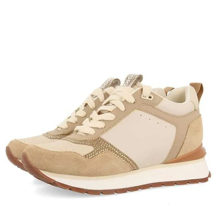 Gioseppo Zapatillas De Deporte De Cuña<Sneakers Nude Detalle Pedreria Y Cuña Interior Para Mujer Debary