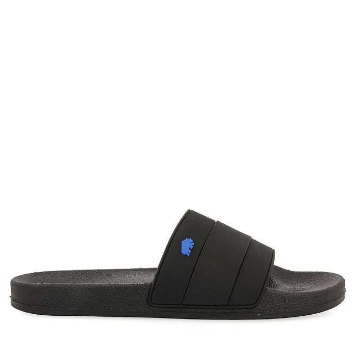 Gioseppo Chancletas<Zapatillas Negras Detalle Azul Para Hombre Borgetto