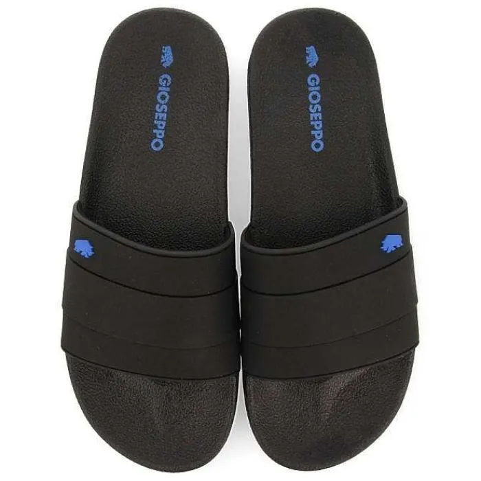 Gioseppo Chancletas<Zapatillas Negras Detalle Azul Para Hombre Borgetto