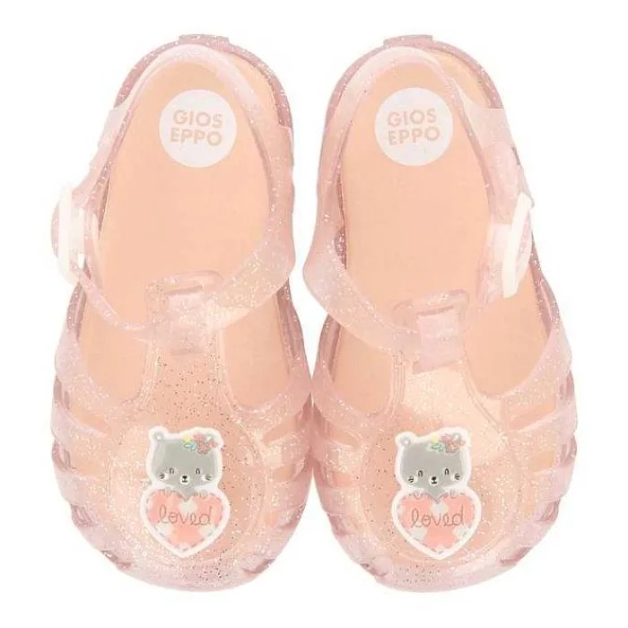 Gioseppo Bebe |Chanclas Para Bebe<Zapatos Cangrejo Rosa Con Brillo Y Parche Osito Bebe Newberg